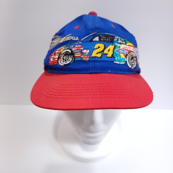 VTG Jeff Gordon #24 Nascar Baseball Hat Cap Blue Snapback Embroidered Youth - Picture 2 of 11